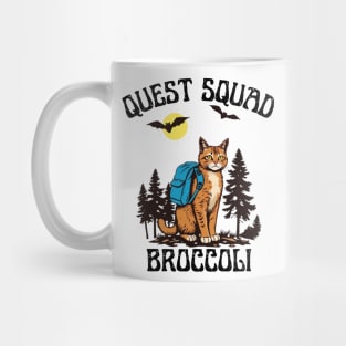 Quest Squad Broccoli Adventure Cat Fantasy Mug